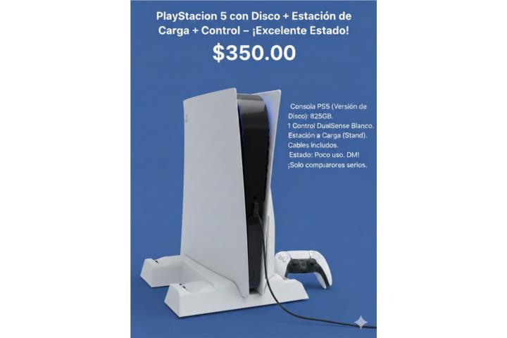 PlayStation 5 + Estación de Carga + Control