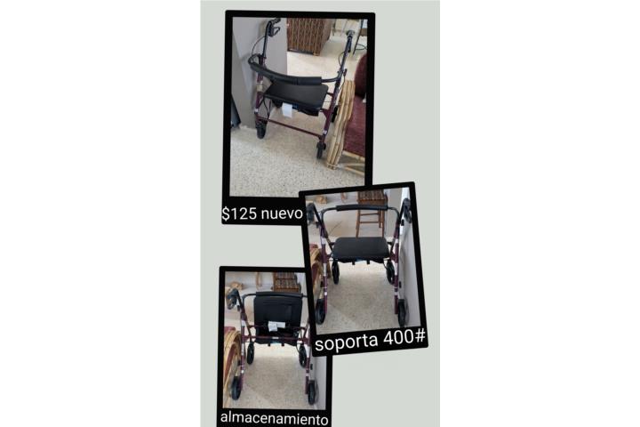 Andador con silla y ruedas