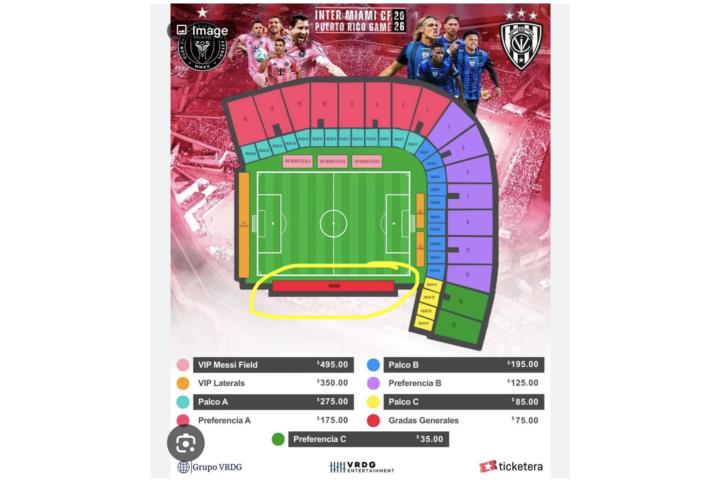 Taquilla Inter Miami - Messi, Puerto Rico