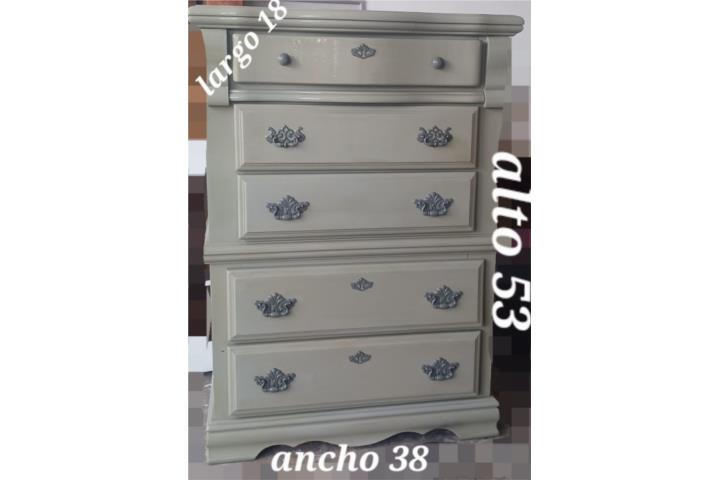 Chest madera pintado gris , Puerto Rico