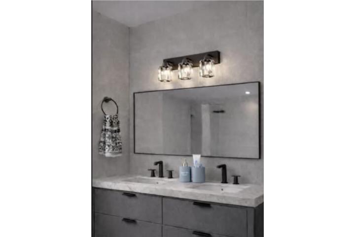 Elegante Lampara Baño Cristal K-9, Puerto Rico