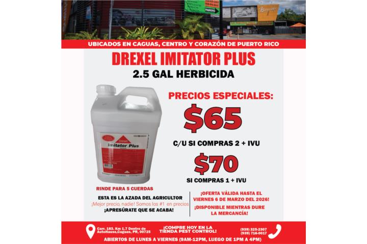 DREXEL IMITATOR PLUS 2.5 GAL HERBICIDA , Puerto Rico
