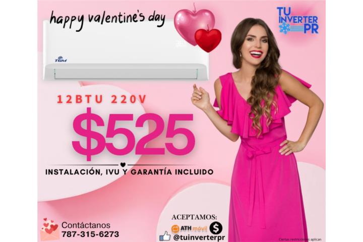 Aire Acondicionado Inverter 12btu 220v NUEVO, Puerto Rico