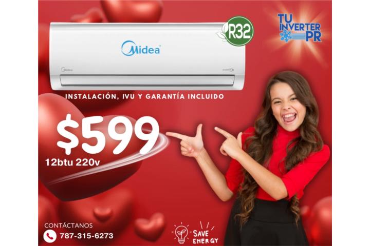 Aire Acondicionado Inverter 12btu 220v NUEVO, Puerto Rico