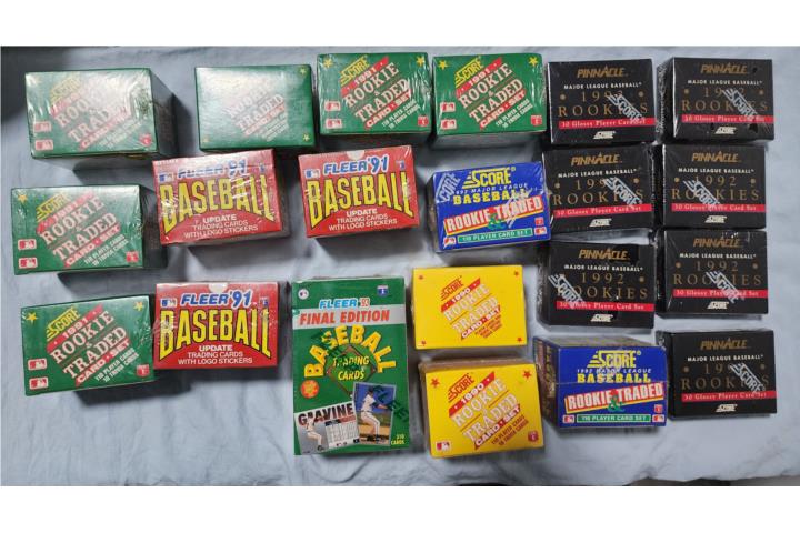 21 cajas de cartas de baseball sin abrir