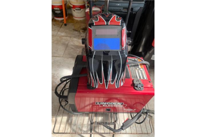 Máquina de soldar de hilo con careta y carrit