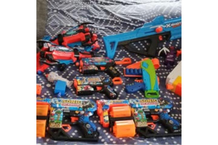 Set de pistolas Nerf Sonic & Isaac Bandolera - Como nuevo, caja original