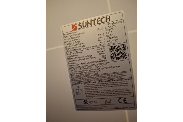 Placas solares 375w, Puerto Rico