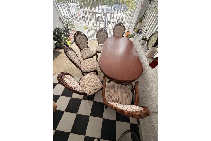 Juego de Comedor, madera solida, Puerto Rico