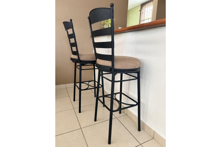 Set de 2 Sillas Altas Giratorias para Barra, Puerto Rico