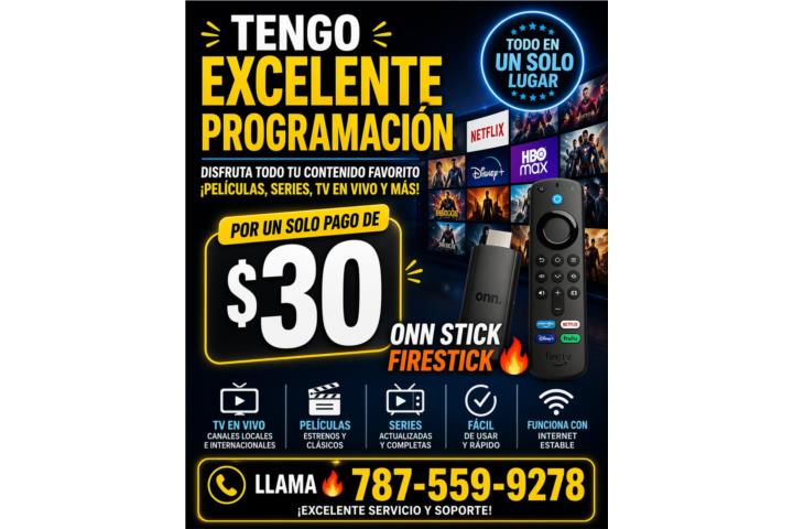 programación de Fire Stick y caja de Android , Puerto Rico