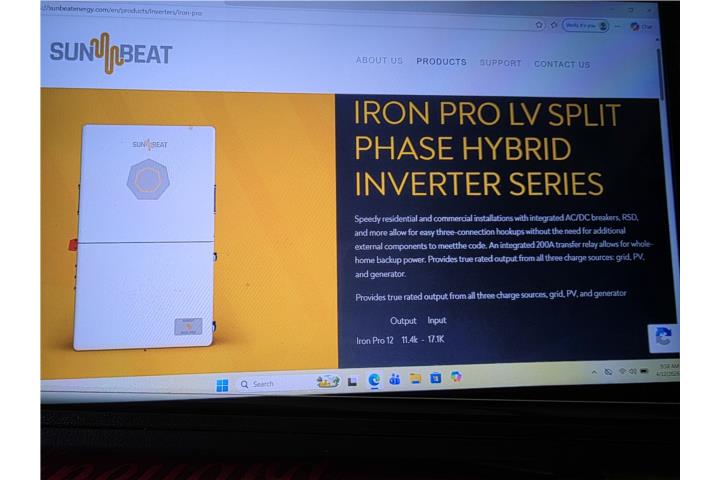 Inversor SUNBEAT iRONPRO 12K, Puerto Rico
