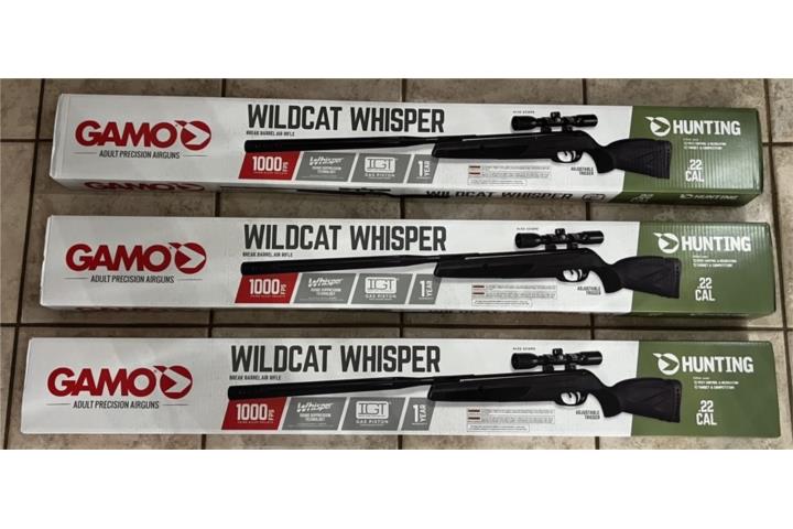 3 RIFLES PELLET GAMO WILDCAT WHISPER NUEVOS, Puerto Rico