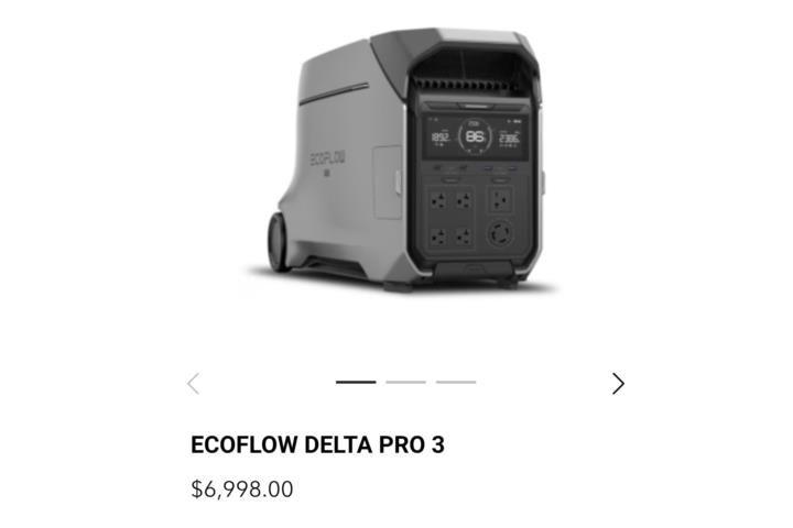 Bateria de lithio Delta Pro 3 ecoflow 8000 w, Puerto Rico