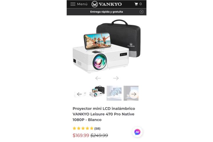 PROYECTOR LCD INALÁMBRICO VANKYO  LEISURE , Puerto Rico