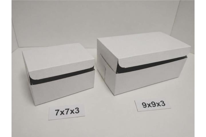 Cajas de Repostería Blancas 7x7x3 / 9x9x3, Puerto Rico