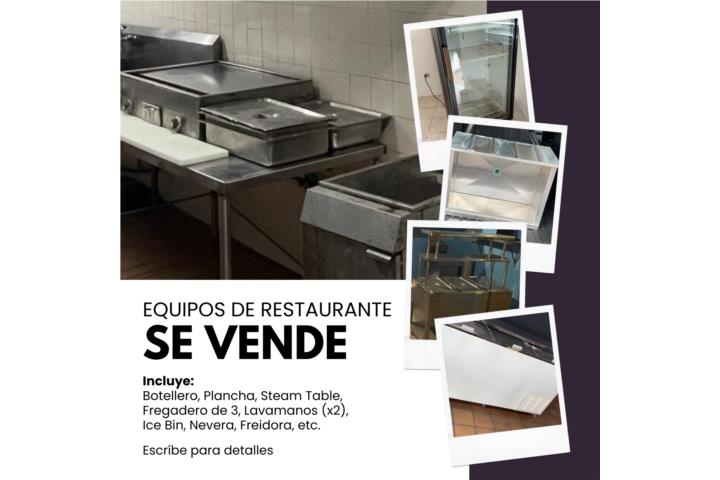 Liquidacion de equipo de restaurante, Puerto Rico