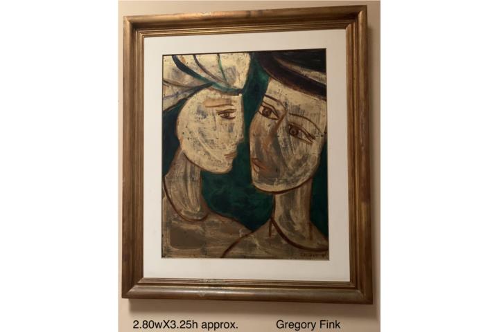 Vibrante pintura en goldleaf de Gregory Fink, Puerto Rico