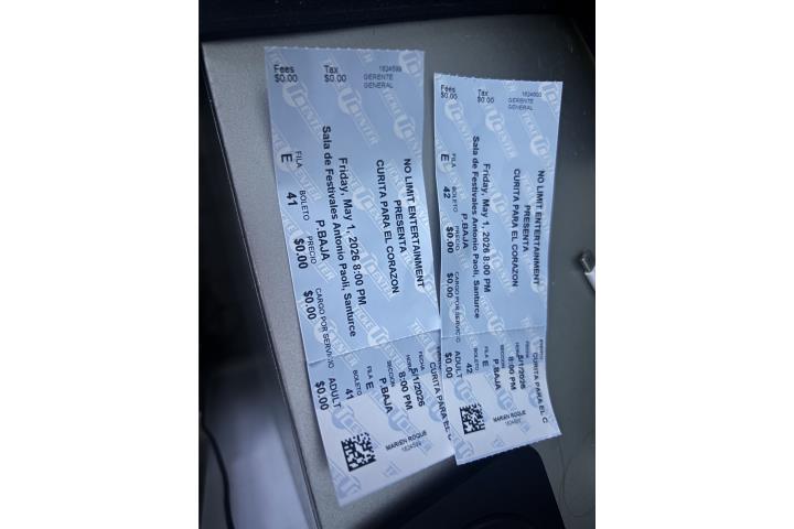Taquilla para concierto de zhamira, Puerto Rico