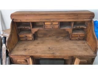 Escritorio MADERA Antiguo con silla , Puerto Rico