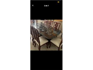 COMEDOR MADERA TALLADA CON 8 SILLAS , Puerto Rico