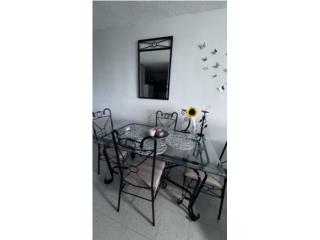 Juego comedor en hierro , mesa ect, Puerto Rico