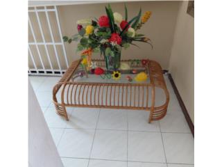 Mesa tope cristal Rattan