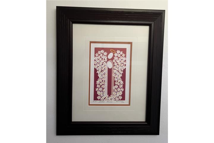 Serigrafia enmarcada Virgen Maria, Puerto Rico