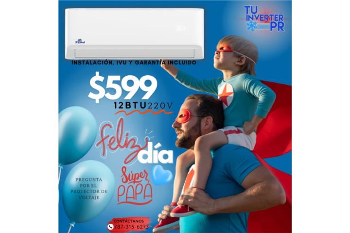 Aire Acondicionado Inverter 12btu 220v , Puerto Rico