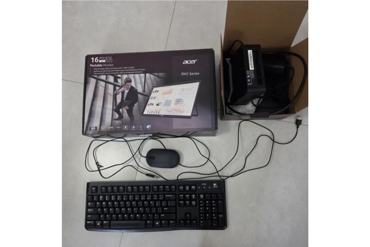 Mini PC UM773 Lite + Monitor Portátil Acer, Puerto Rico