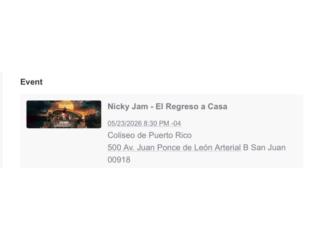 Nicky Jam - Arena 23 mayo, Puerto Rico