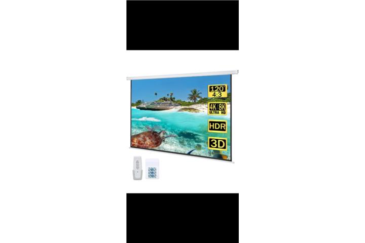 Pantalla de Proyector Motorizada de 120 pulga, Puerto Rico