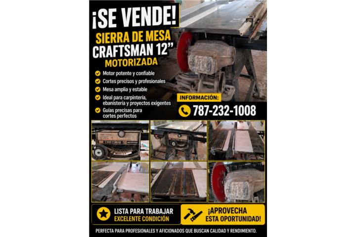 ?? SE VENDE ?? Sierra de Mesa CRAFTSMAN 12, Puerto Rico