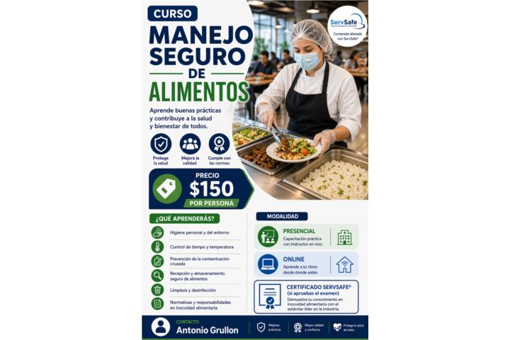Curso, examen y certificado ServSafe, Puerto Rico