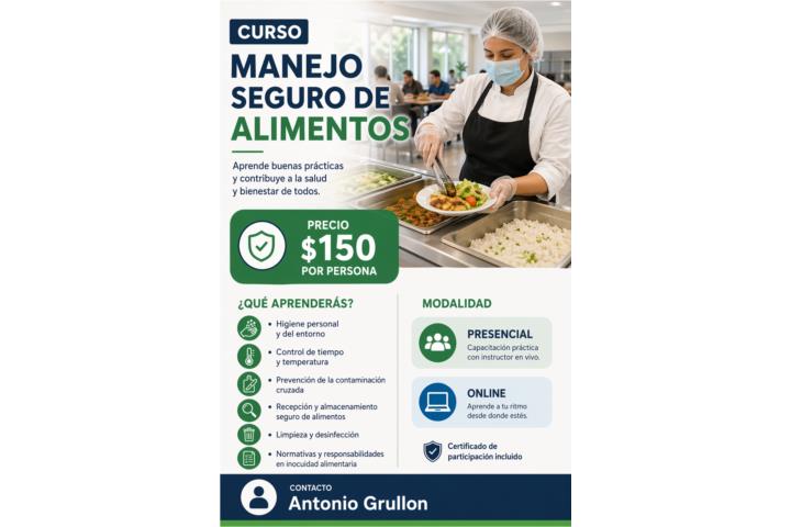 Curso, examen y certificado ServSafe, Puerto Rico