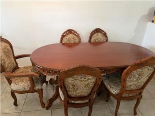 Mesa de madera solida con sus sillas , Puerto Rico