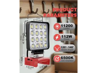 LINTERNA LED COMPATIBLE MILWAUKEE M18, Puerto Rico