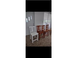 4 sillas de madera solida