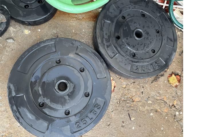 2 pesas de 25 libras cada una, Puerto Rico
