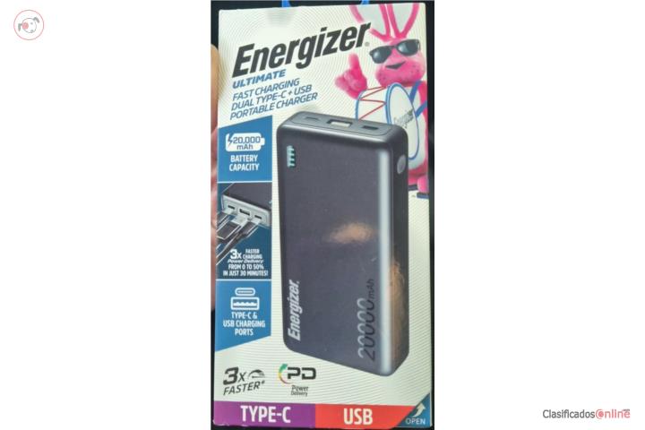 Powerbank Energizer 20,000 mah, Puerto Rico