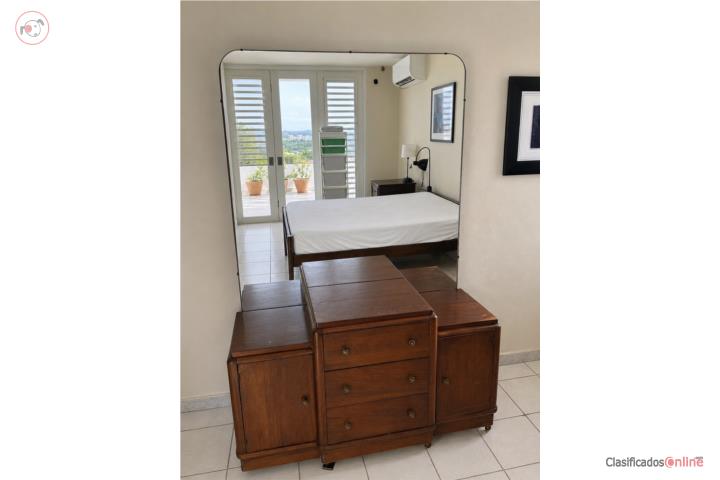 Mueble, Juego de Tocador con Espejo+2 Mesas, Puerto Rico