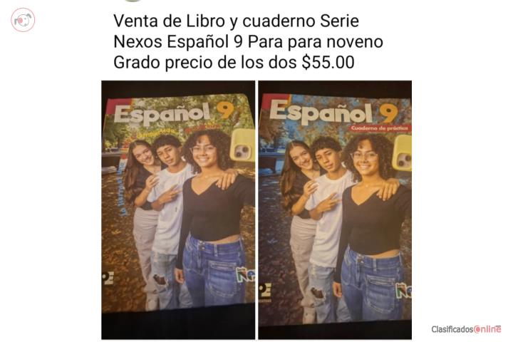 Libro y cuaderno Clase Español 9 , Puerto Rico