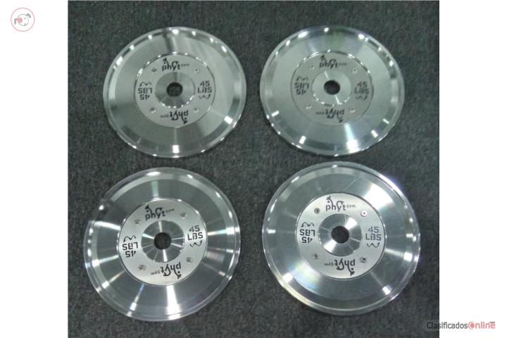 Platos de 45 libras stailess steel $125 cada , Puerto Rico