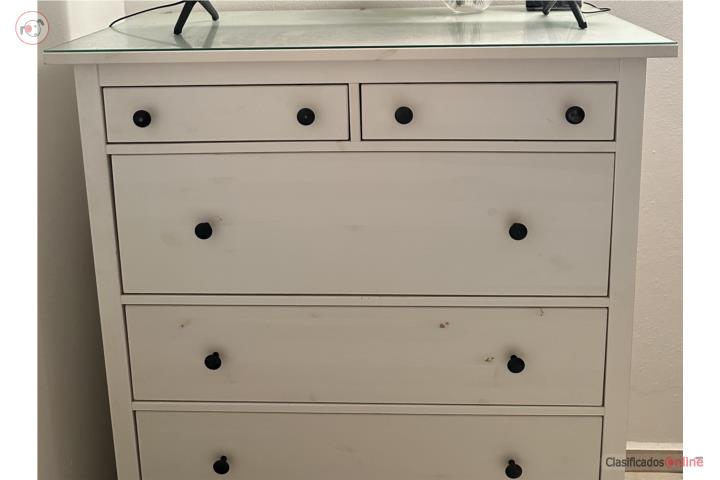 Gavetero IKEA blanco con tope de cristal  5 , Puerto Rico