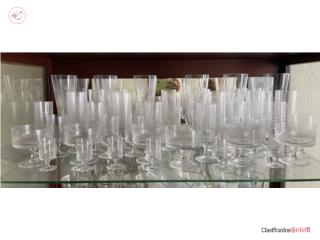 Set de copas en cristal vintage