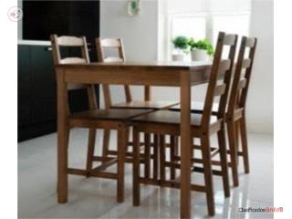 Mesa y sillas Comedor Madera, Puerto Rico