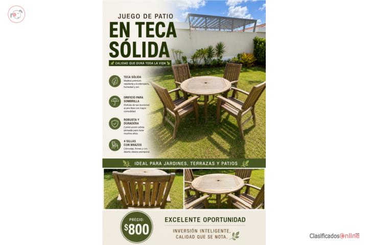 MESA DE TECA SÓLIDA  CALIDAD PREMIUM, Puerto Rico