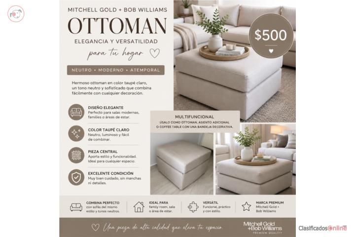 Ottoman Mitchell Gold + Bob Williams, Puerto Rico