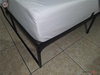 Matress  full y frame de metal color negro