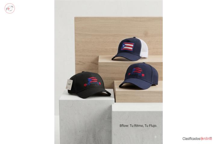 Gorra Trucker de Malla Azul con Parche de la , Puerto Rico